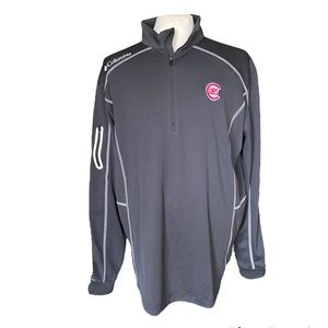 Columbia Golf Chicago Cubs Omni-Wick shotgun pull over 1/4 zip, GRAY, L/S, XL